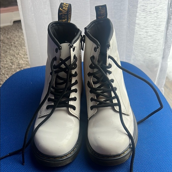 Dr. Martens White Leather Boots - Picture 1 of 5